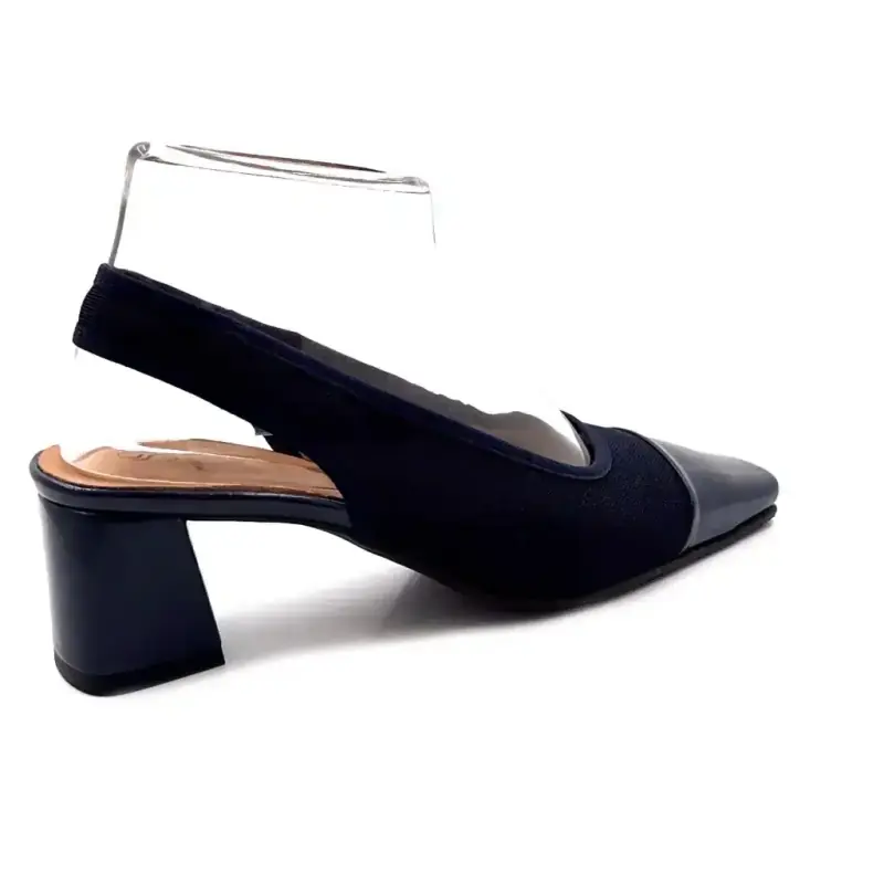 Miss Elastic 78010.32.09 Ύφασμα σε μπλε σκούρο χρώμα Ivoire Chaussures