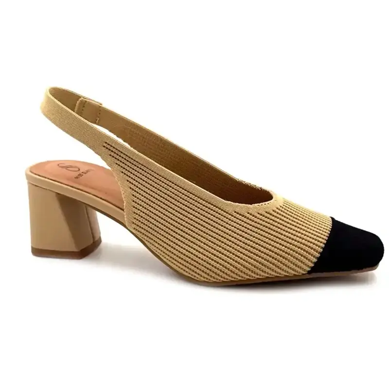 Miss Resårband 75021-65-72 Textil Beige & Svart Ivoire Chaussures