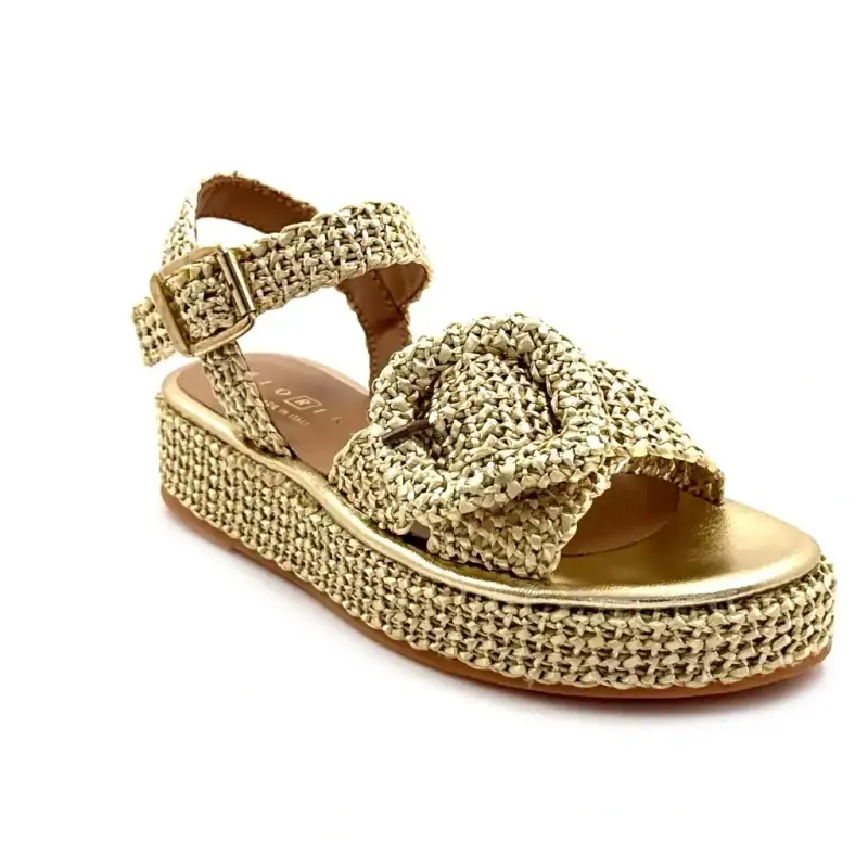 Fiorina s148 J797 Raffia Goud Ivoire Chaussures