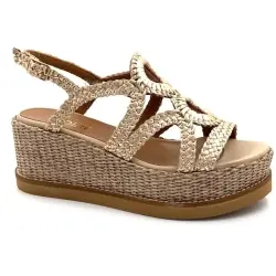 Sandalias de cuña Ivoire 12270 Jil XLG de cuero dorado %price%