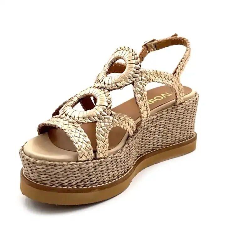 Ivoire 12270 Jil XLg Couro Dourado Ivoire Chaussures