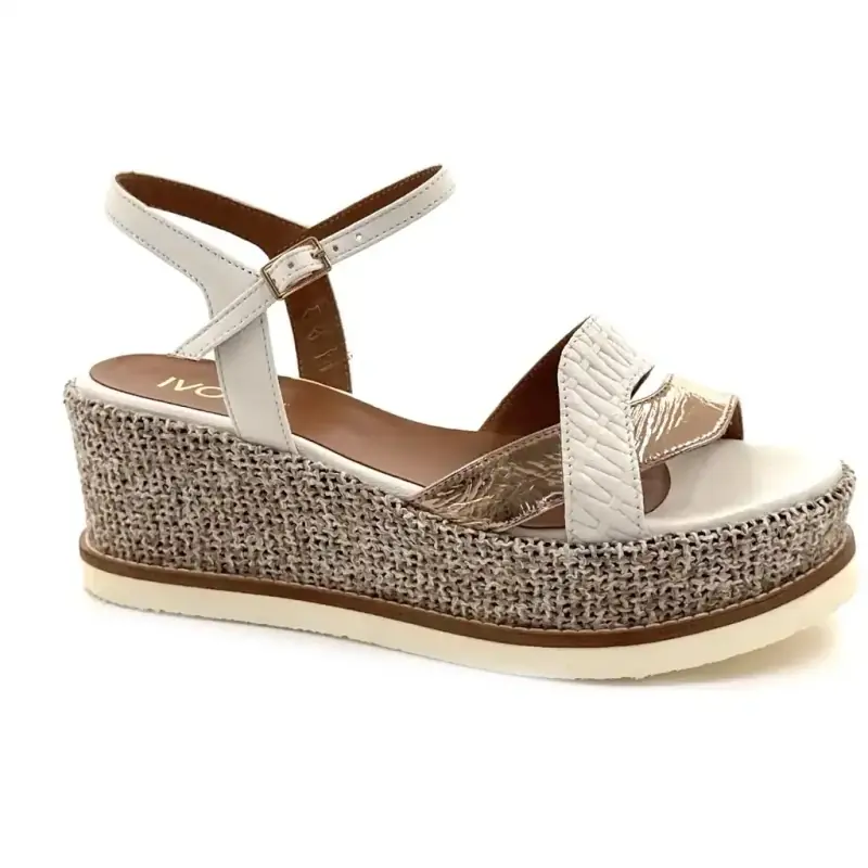 Ivoire 3033 Jil Xlg Δέρμα Εκρού & Χρυσό Ivoire Chaussures