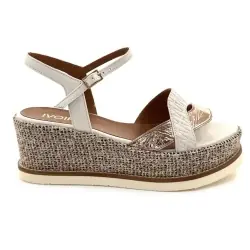 Sandale cu platformă Ivoire 3033 Jil XLG piele ecru și aurie %price%