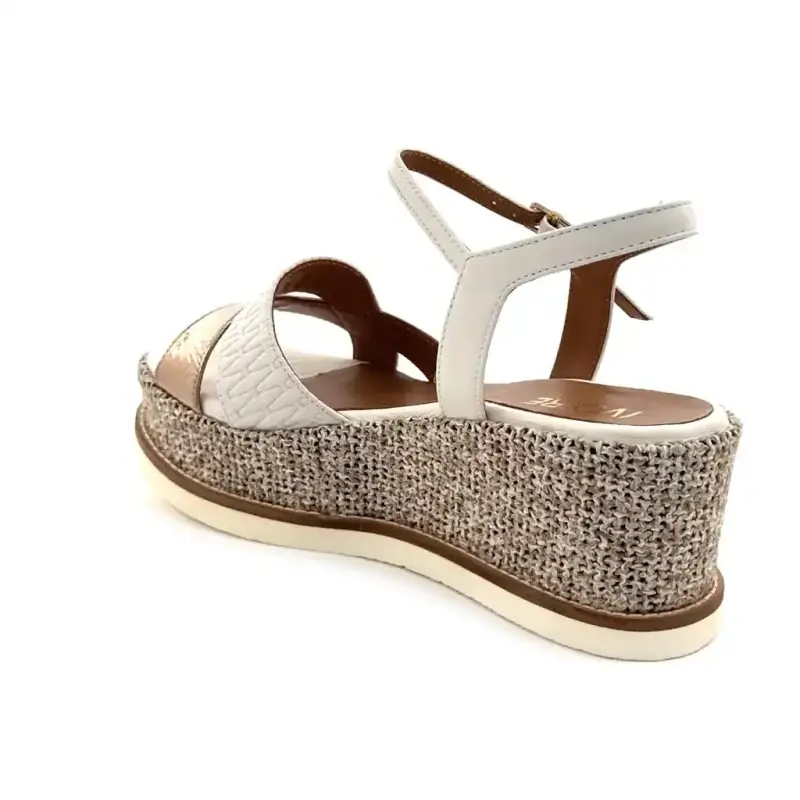 Ivoire 3033 Jil Xlg Leather Ecru & Gold Ivoire Chaussures