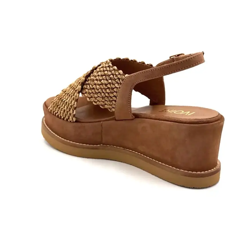 Ivoire 3022 Jil XLg Mocka & Kamel Raffia Ivoire Chaussures