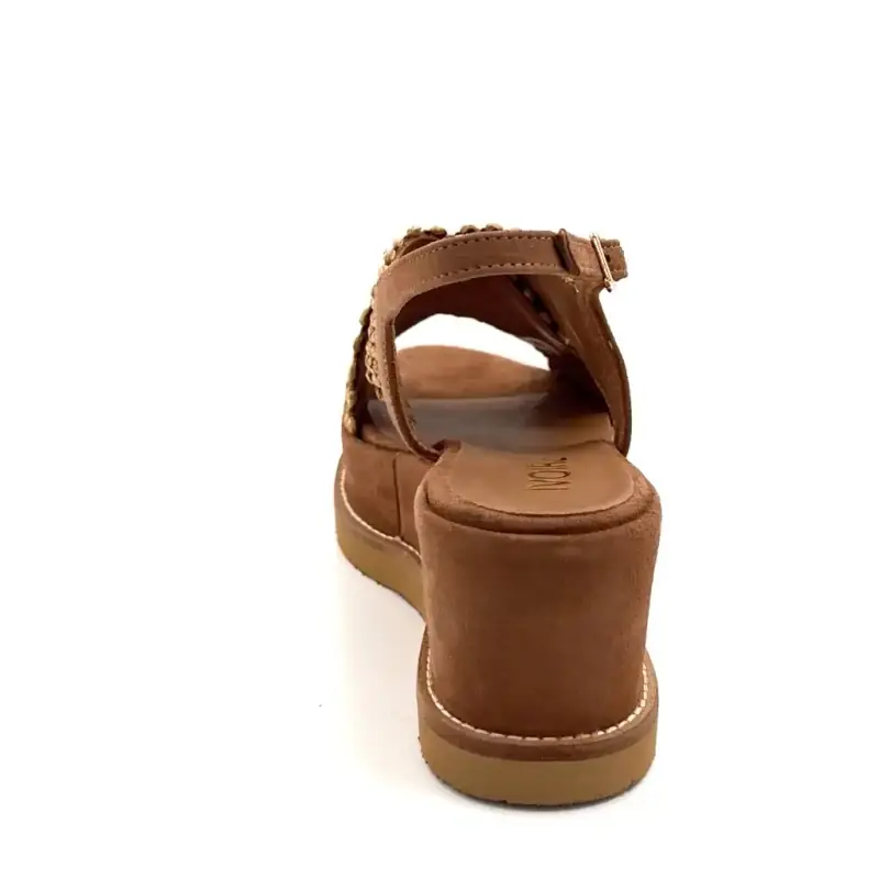 Ivoire 3022 Jil XLg Ante y rafia color camel Ivoire Chaussures