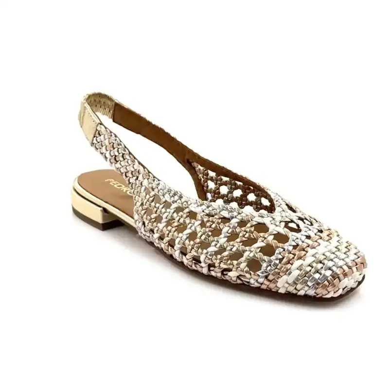 Pedro Miralles 18453 Couro Branco e Multimetal Ivoire Chaussures