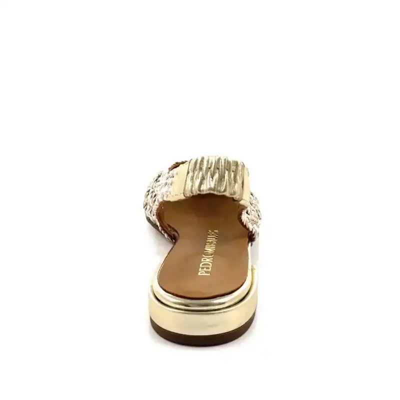 Pedro Miralles 18453 White Leather & Multi-Metal Ivoire Chaussures