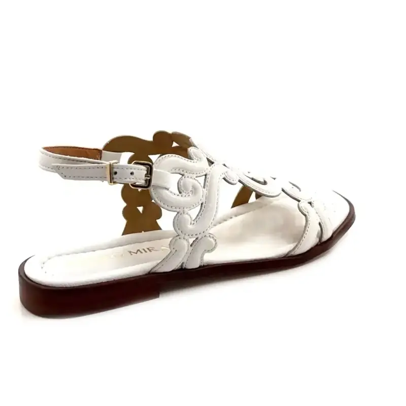 Pedro Miralles 18032 Biała skóra Ivoire Chaussures