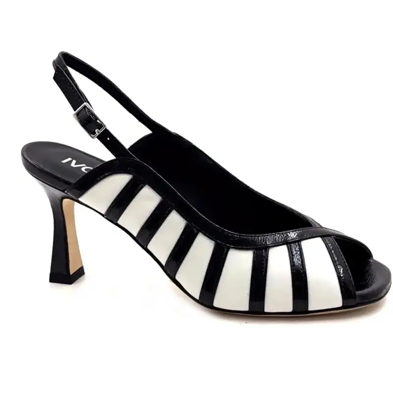 Ivoire 3064 Lara fekete-fehér bőr Ivoire Chaussures