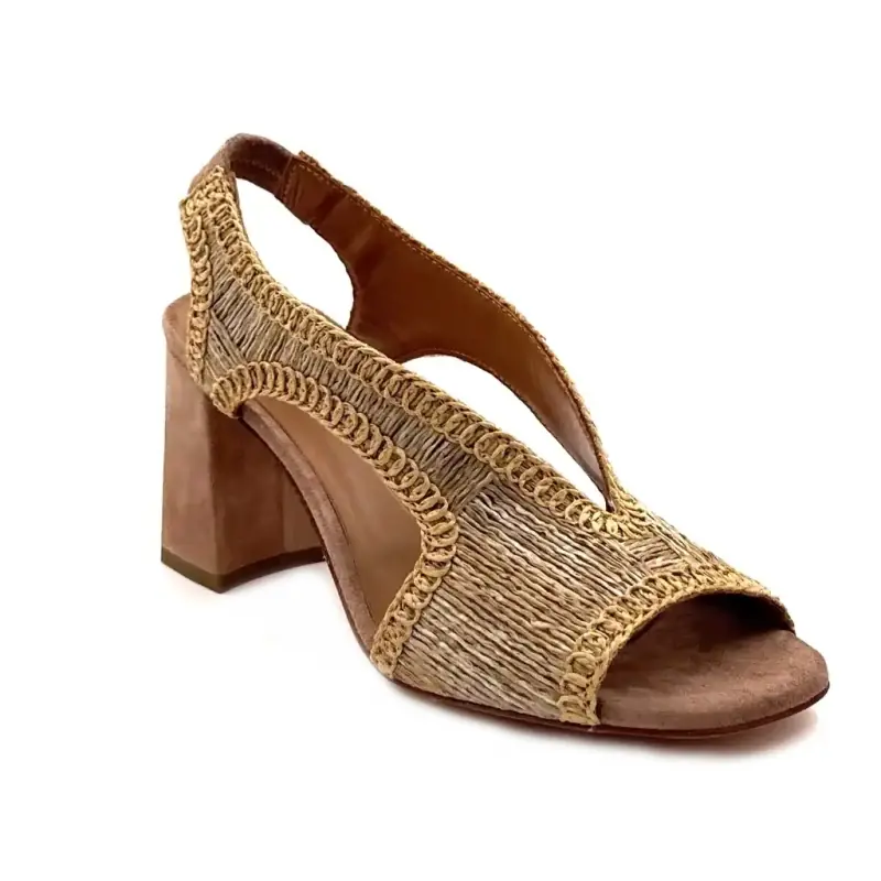 Ivoire 2269 Ρουμπίνι Σουέτ & Ράφια Μόκα Ivoire Chaussures