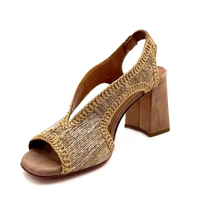 Ivoire 2269 Ruby Daim & Raphia Moka Ivoire Chaussures