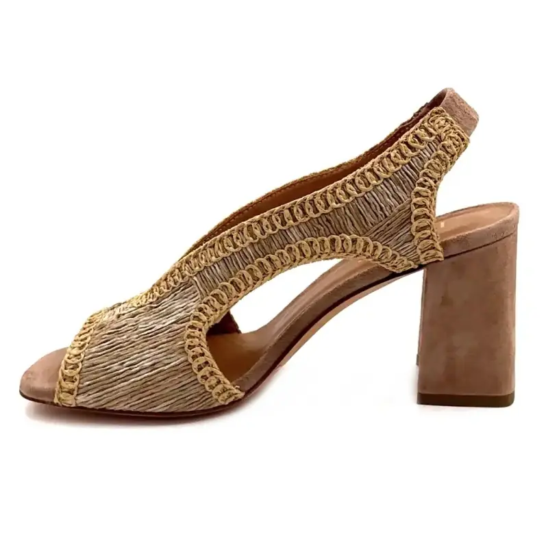 Ivoire 2269 Ρουμπίνι Σουέτ & Ράφια Μόκα Ivoire Chaussures