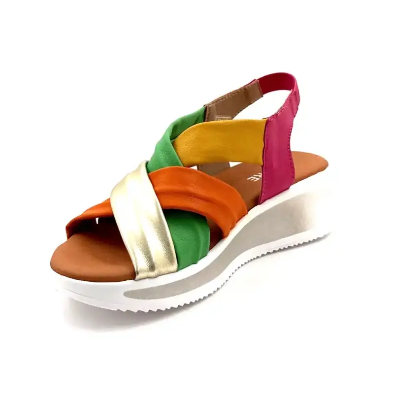 Πολύχρωμο Δέρμα Nura σε Ivoire χρώμα Ivoire Chaussures