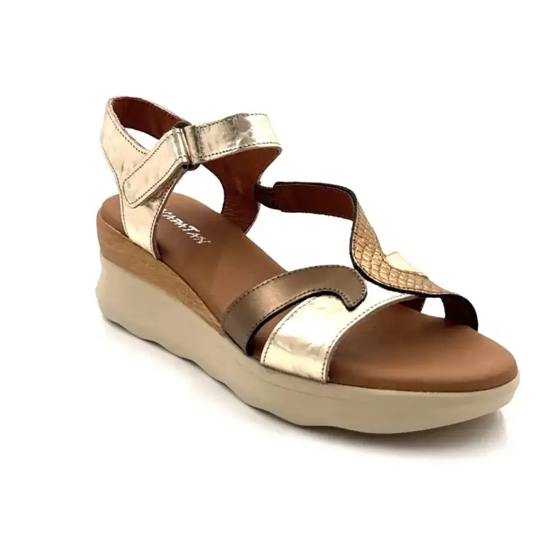 Xapatan 2081 Couro Bronze Ivoire Chaussures