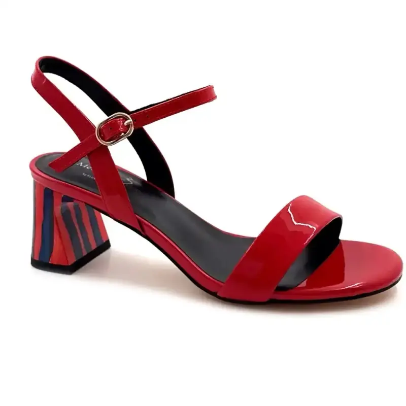 Metamorfoză din piele lăcuită roșie Zalessia Ivoire Chaussures