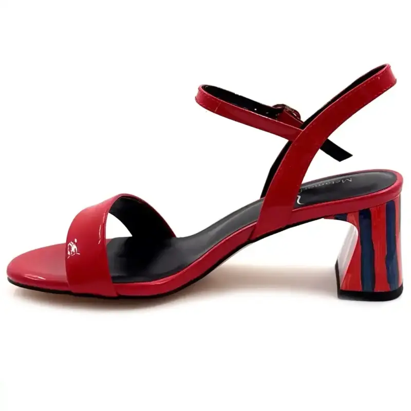 Zalessia rød laklædermetamorfose Ivoire Chaussures