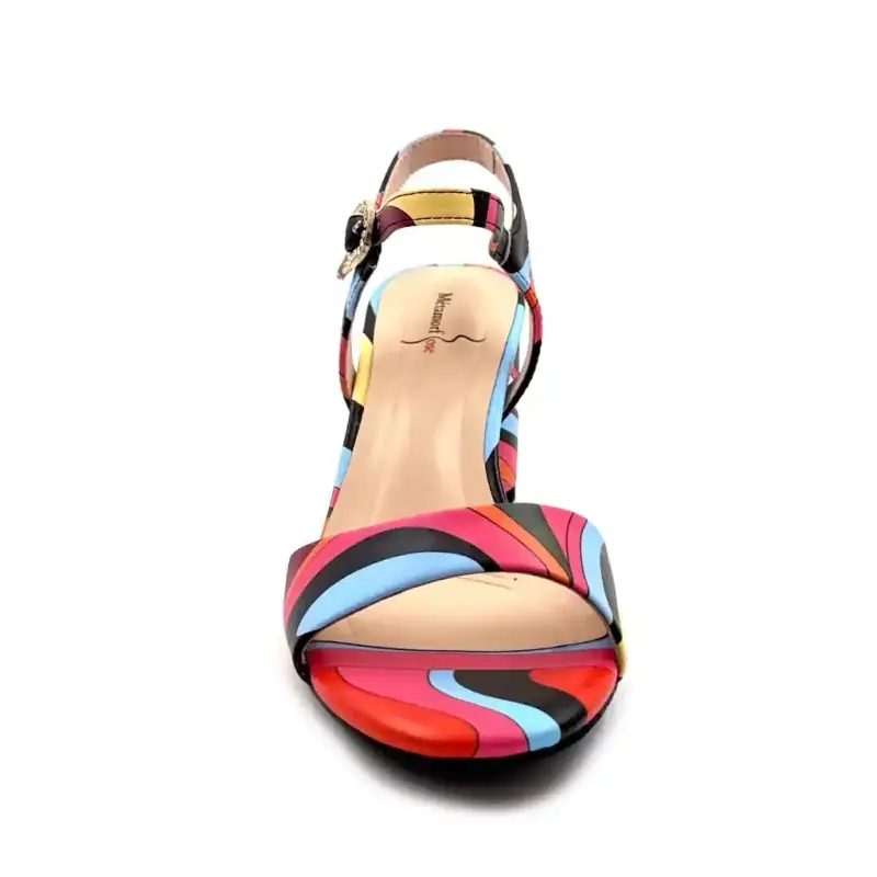 Metamorfosis de cuero multicolor de Zador Ivoire Chaussures