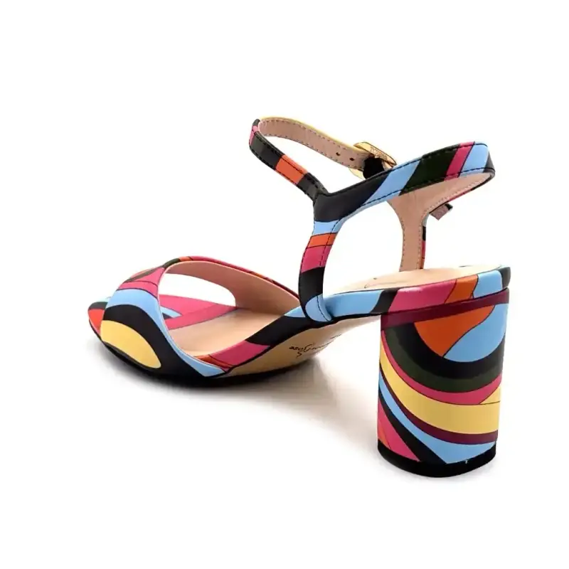 Metamorfose em couro multicolorido Zador Ivoire Chaussures