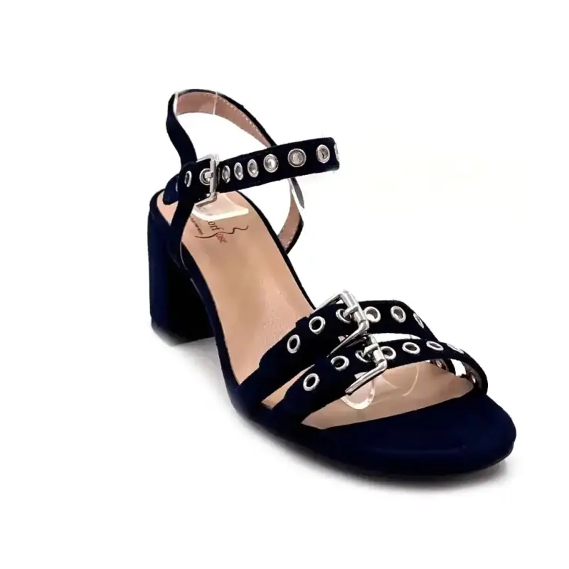 Zallo Leder Samt Marineblau Metamorphose Ivoire Chaussures