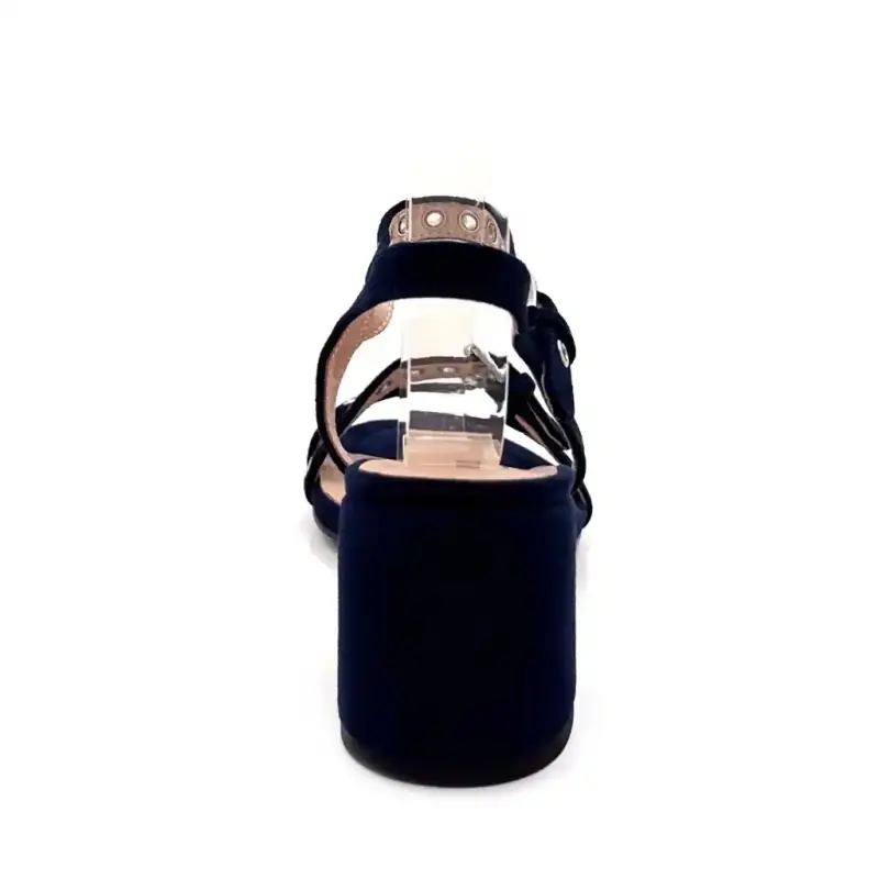 Zallo Läder Sammet Marinblå Metamorfos Ivoire Chaussures