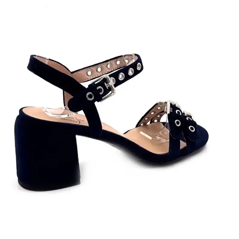 Zallo Leder Samt Marineblau Metamorphose Ivoire Chaussures