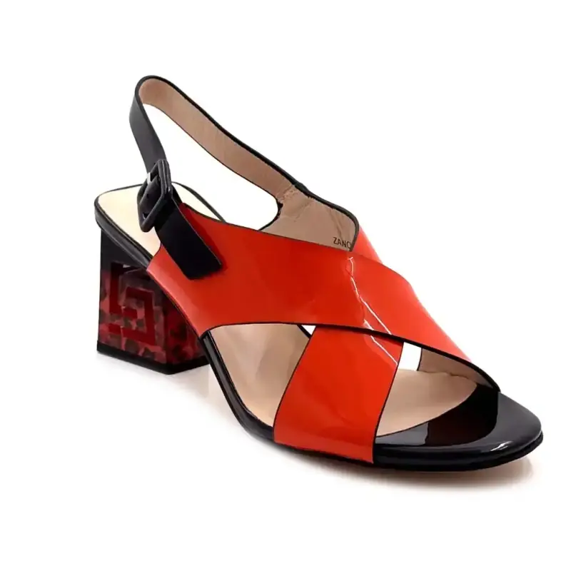 Zanosse Metamorphosis Δέρμα Λουστρίνι Κοραλί Ivoire Chaussures