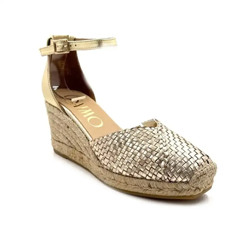 Gaimo Galana-5c Goudkleurig leer Ivoire Chaussures