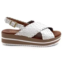 Ivoire platåsandaler 5949 Hvitt skinn %price%