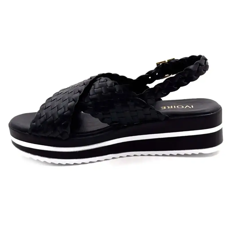 Ivoire 5949 Black Leather Ivoire Chaussures