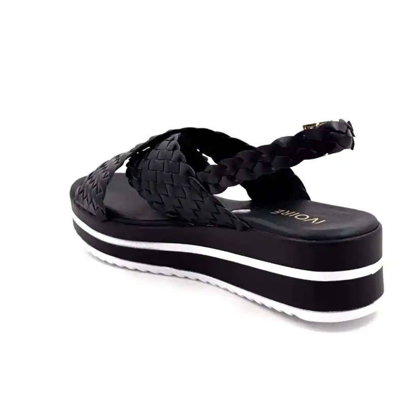 Ivoire 5949 Couro Preto Ivoire Chaussures