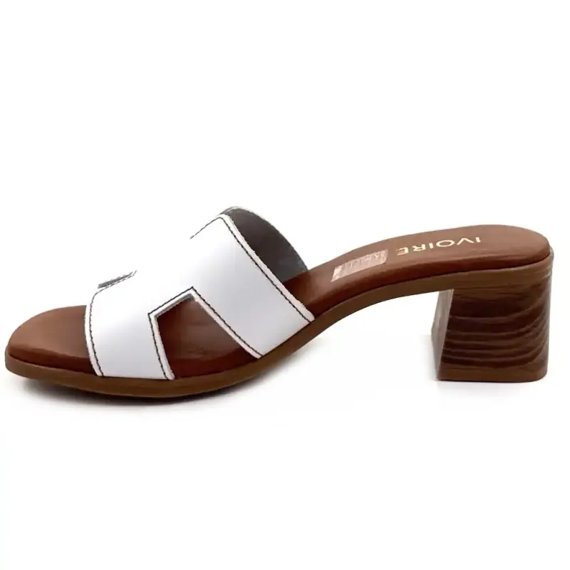 Ivoire 5900 White Leather Ivoire Chaussures