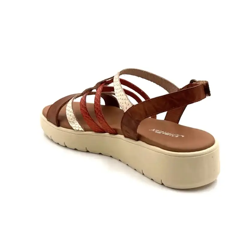 Xapatan 3072 fekete bőr teveszín, arany és terrakotta Ivoire Chaussures