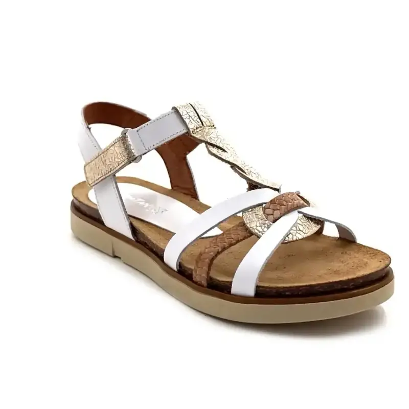 Xapatan 1532 Vitt & Guld Läder Ivoire Chaussures