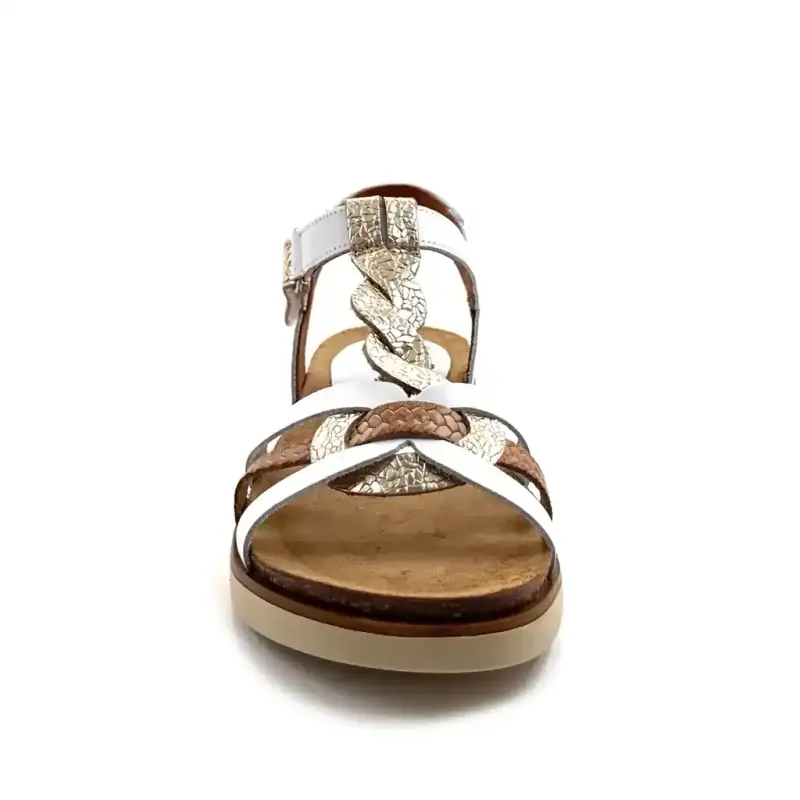 Xapatan 1532 Wit & Goud Leer Ivoire Chaussures