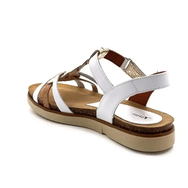 Xapatan 1532 Λευκό & Χρυσό Δέρμα Ivoire Chaussures