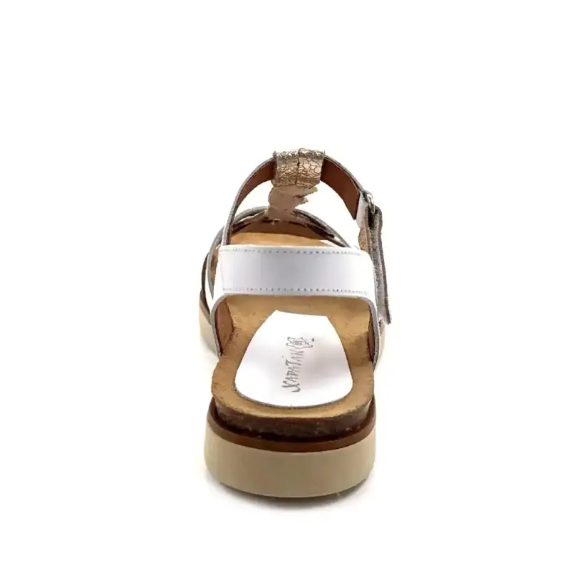 Xapatan 1532 White & Gold Leather Ivoire Chaussures