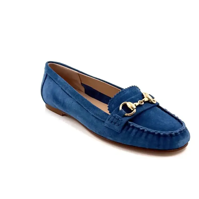 Blugi albaștri din piele întoarsă Ivoire 04201 SF-104 Ivoire Chaussures