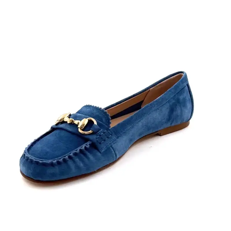 Jeans in pelle scamosciata blu Ivoire 04201 SF-104 Ivoire Chaussures