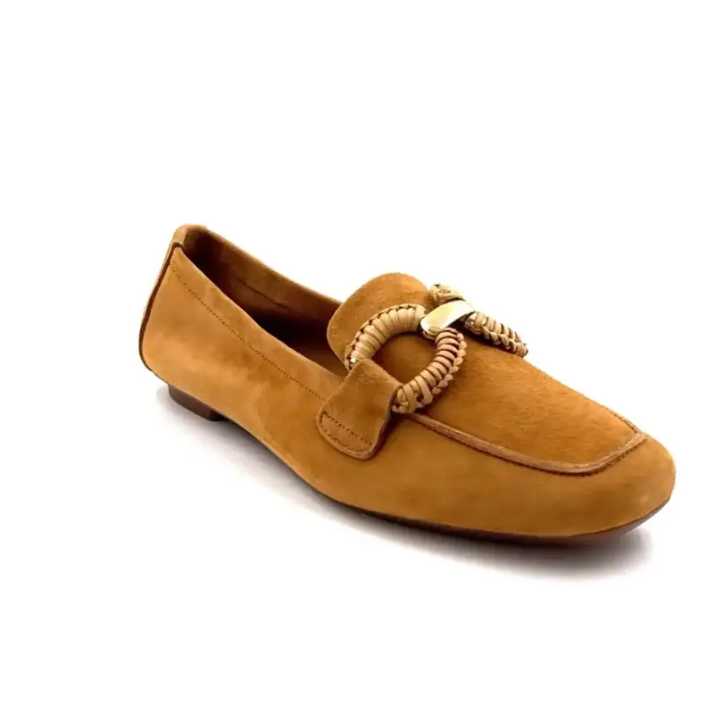 Reqins Hadrien Camel Suède Leer Ivoire Chaussures