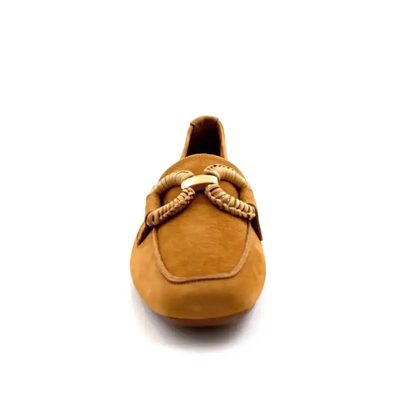 Reqins Hadrien Camel Suede Leather Ivoire Chaussures