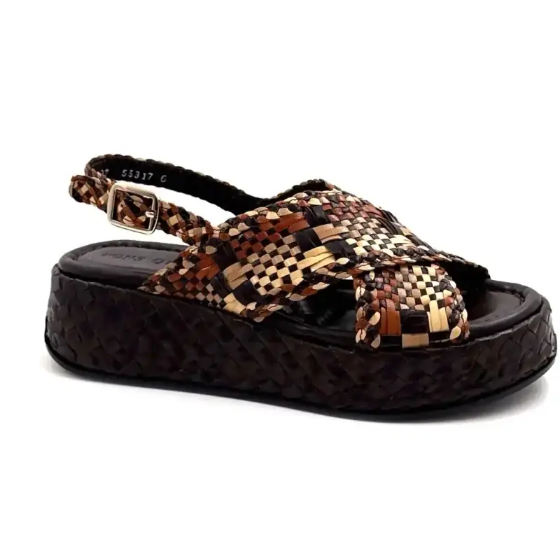 Pons Quintana 11276 Mavi Cuir Marron Multi Ivoire Chaussures