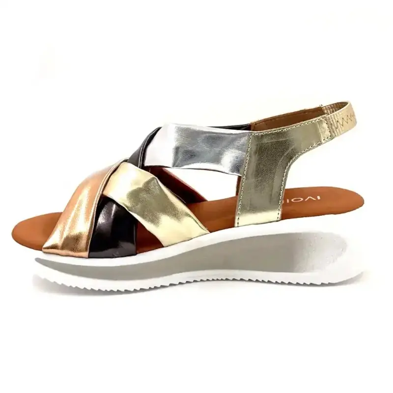 Δέρμα Zina Ivoire , πολύχρωμο μέταλλο Ivoire Chaussures