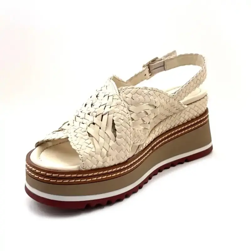 Pons Quintana 12127 Valeri Lær Kremfarget Ivoire Chaussures