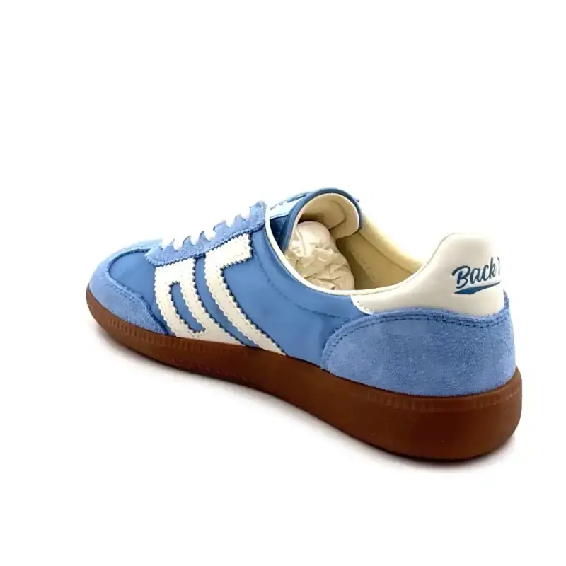 Back70 Ghost C26 Leder, Wildleder & Textil Himmelblau & Weiß Ivoire Chaussures