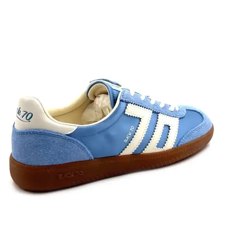 Back70 Ghost C26 Cuir, Daim & Textile Bleu Ciel & Blanc Ivoire Chaussures