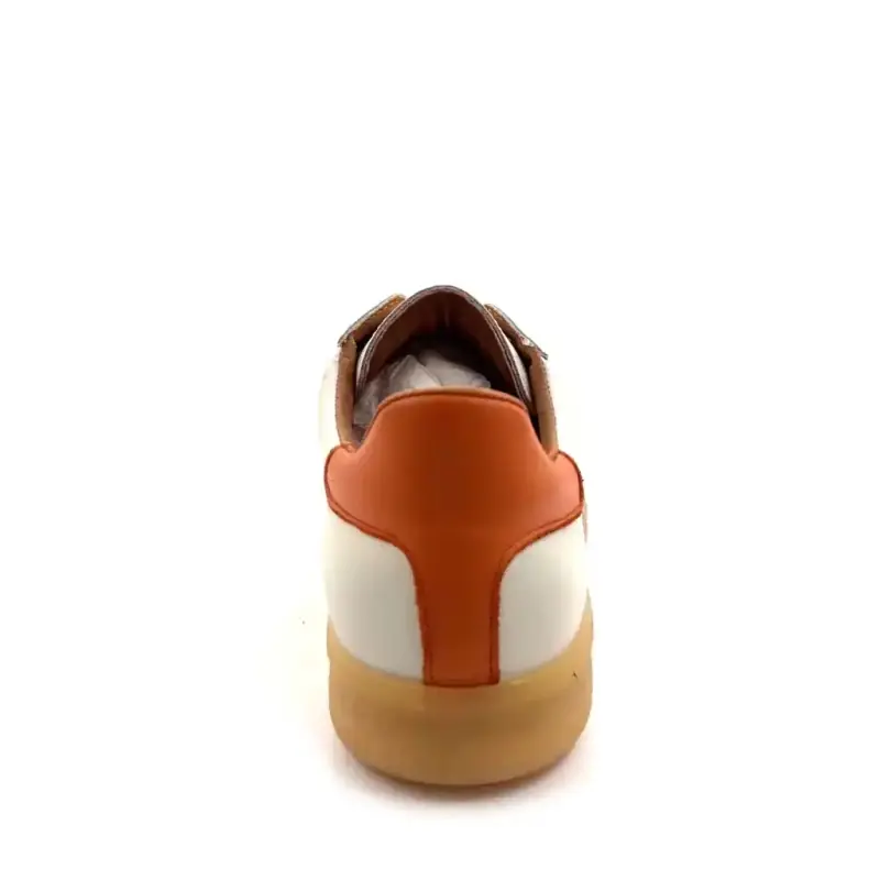 Piele Belang 08401 Albă și Portocalie Ivoire Chaussures