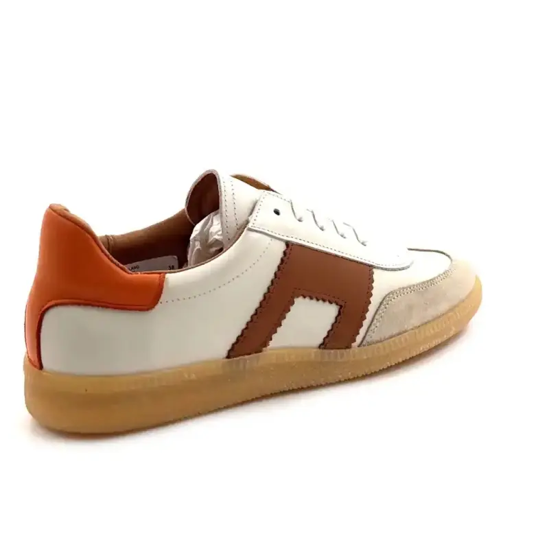 Belang 08401 Pelle bianca e arancione Ivoire Chaussures