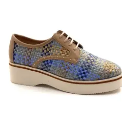 Ivoire Derbysko 2033-189 Beige Læder Blå Raffia %price%