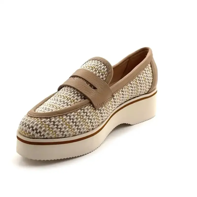 Ivoire 2033-C337 Beige skinn Ivoire Chaussures